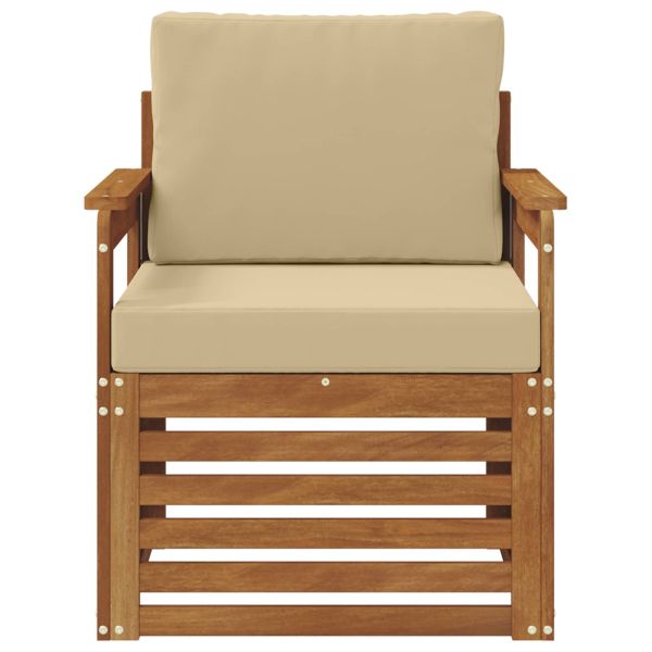 Комплект дивани за открито Естествен 71 x 63 x 73 см