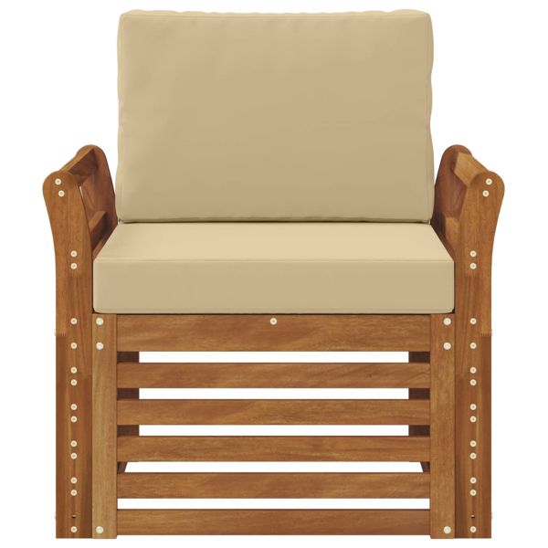 Комплект дивани за открито Естествен 75,5 x 63 x 73 см