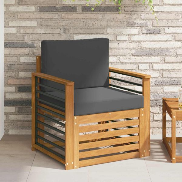 Комплект дивани за открито Естествен 71 x 63 x 73 см