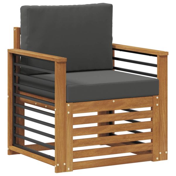 Комплект дивани за открито Естествен 71 x 63 x 73 см