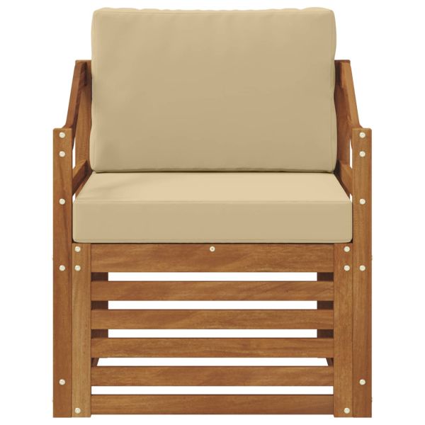 Комплект дивани за открито Естествен 67 x 63 x 73 см