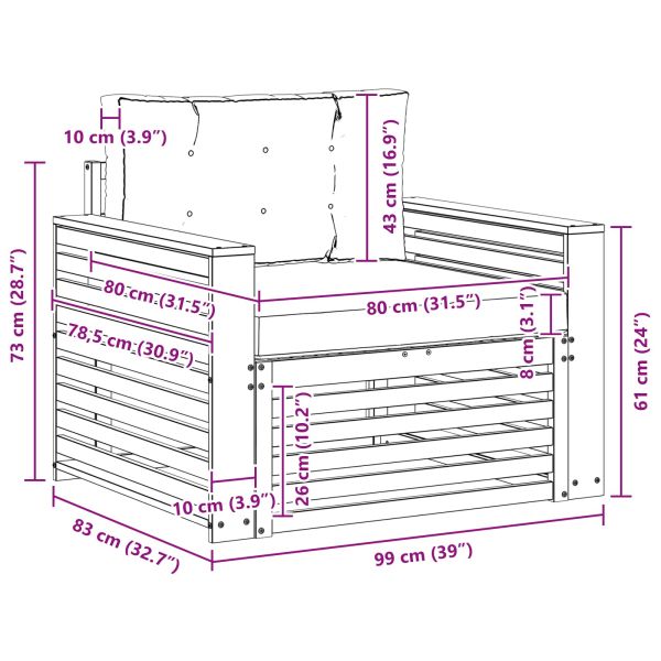 Комплект дивани за открито Солидно акациево дърво и полиестер