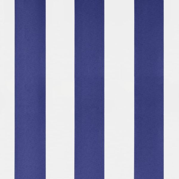 Свободностояща тента, синьо и бяло, 400x300 см, плат и стомана