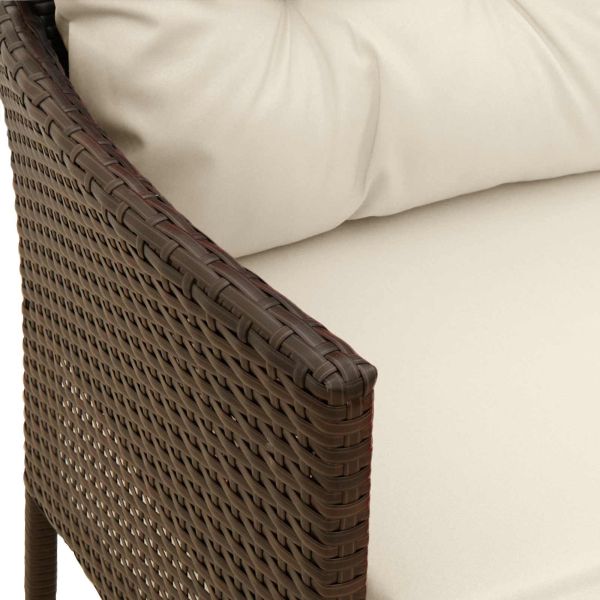 Градински Софа Комплект с възглавница 2 pcs полиратан