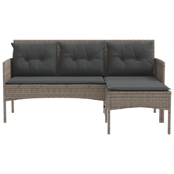 Градински Софа Комплект с възглавница 2 pcs полиратан