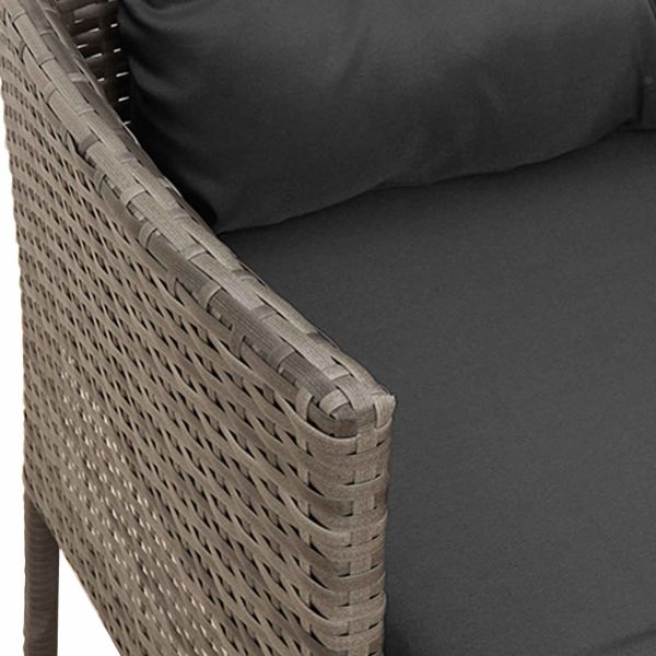 Градински Софа Комплект с възглавница 2 pcs полиратан