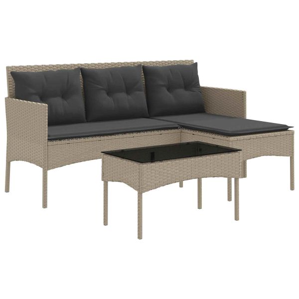 Градински Софа Комплект с възглавница 2 pcs полиратан