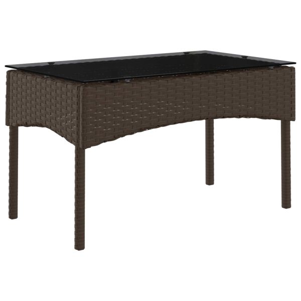 Градински Софа Комплект 2 pcs Кафяво и червено полиратан