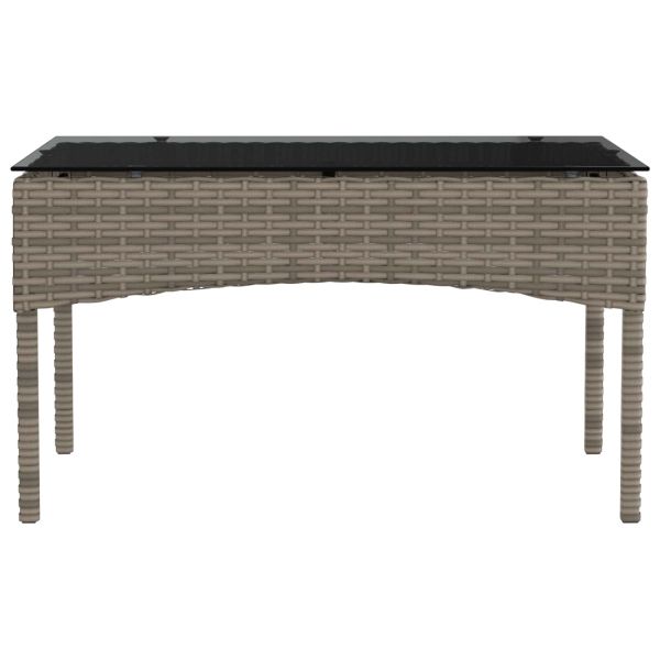 Градински Софа Комплект 2 pcs Сив и тъмен син полиратан