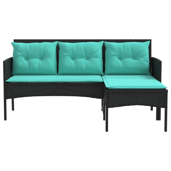 Градински Софа Комплект с възглавница 2 pcs полиратан