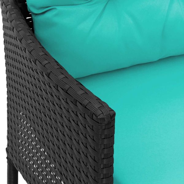 Градински Софа Комплект с възглавница 2 pcs полиратан