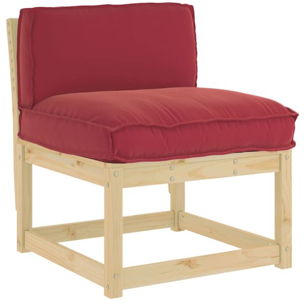 Възглавница Виненочервен 80 x 40 x 12 cm Оксфордска тъкан