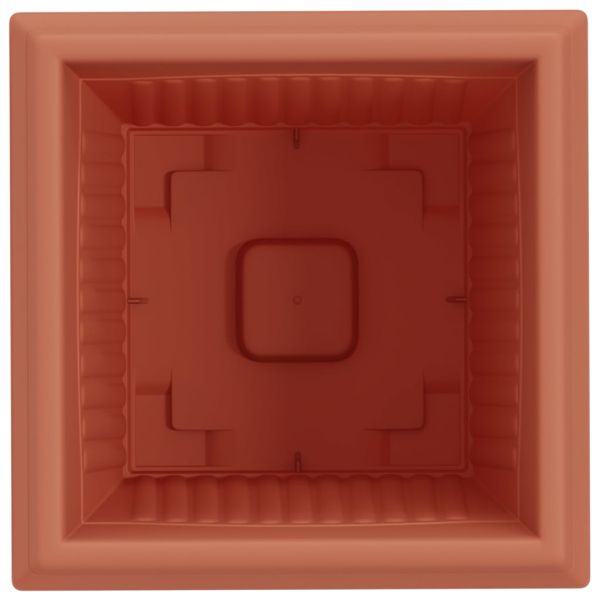 Квадратна цветна саксия 6 pcs Червено тухла 33 x 33 x 26 см