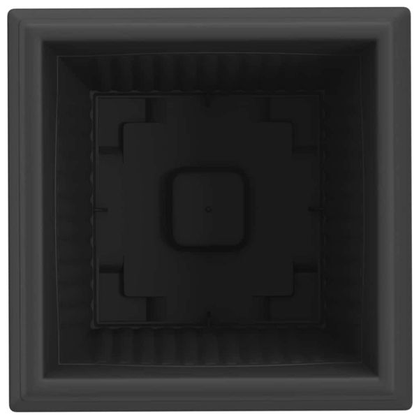 Квадратна цветна саксия 6 pcs Черно 38 x 38 x 30 см Пластмаса