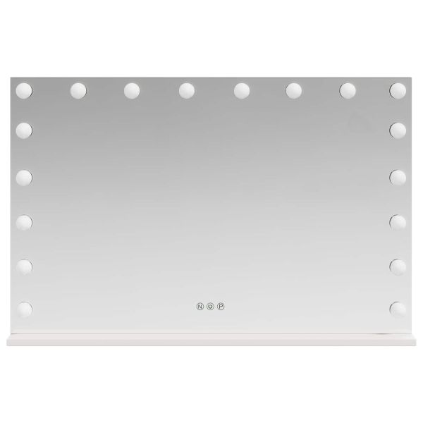 LED огледало за гримиране Бял 80 x 10 x 52,5 см