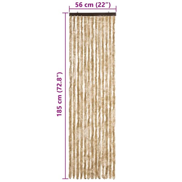 Завеса против насекоми, бежова, 56x185 см, шенил