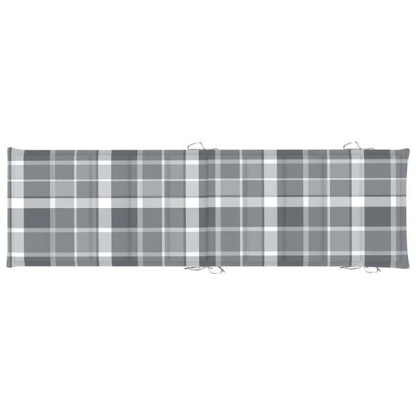 Шезлонги, 2 бр, с маса и възглавници, акациево дърво масив