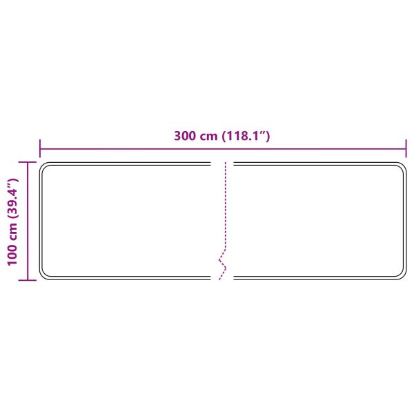 Каса за килим MARSA Леснозелен 300 x 100 cm Полиестер и PVC