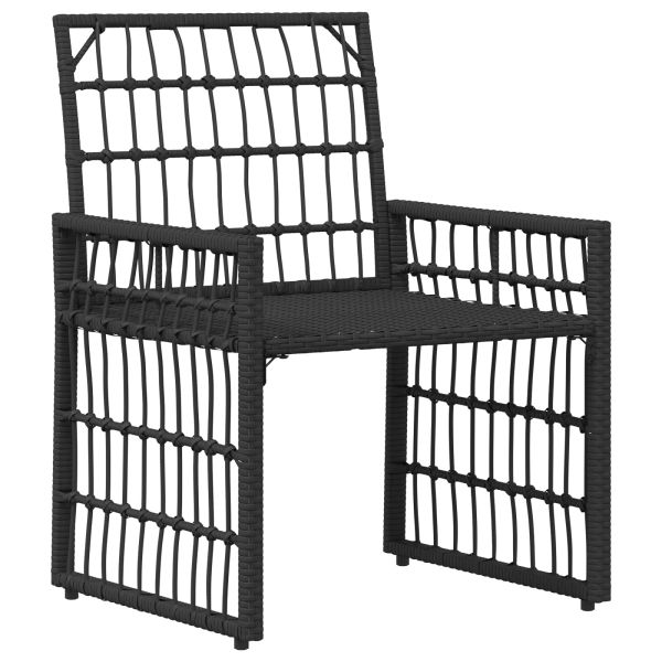 Комплект за външни мебели 4 pcs Черно и тъмно сиво