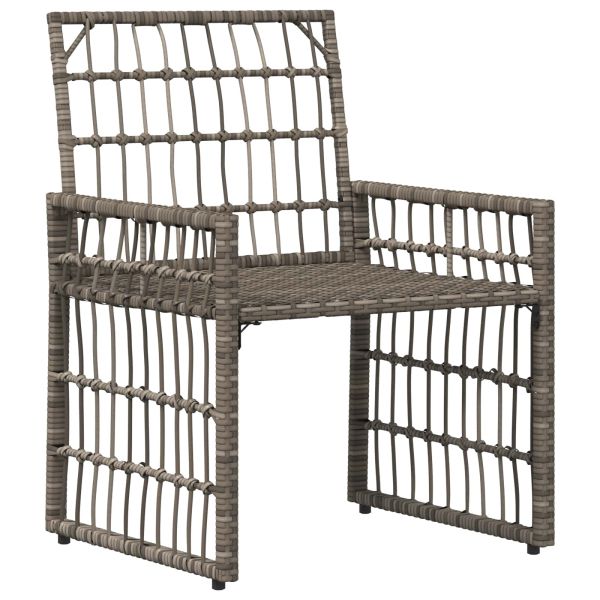 Комплект за външни мебели 4 pcs Сив и тъмен сив