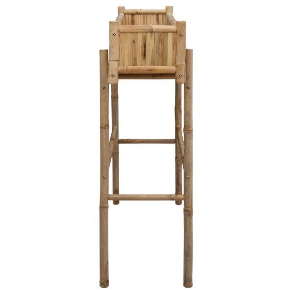 Градински сандък с държач Естествен 100 x 38 x 114 см Бамбук