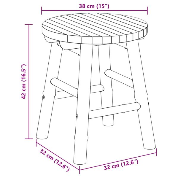 Градински стол Естествен Ø 38 x 42 см Бамбук