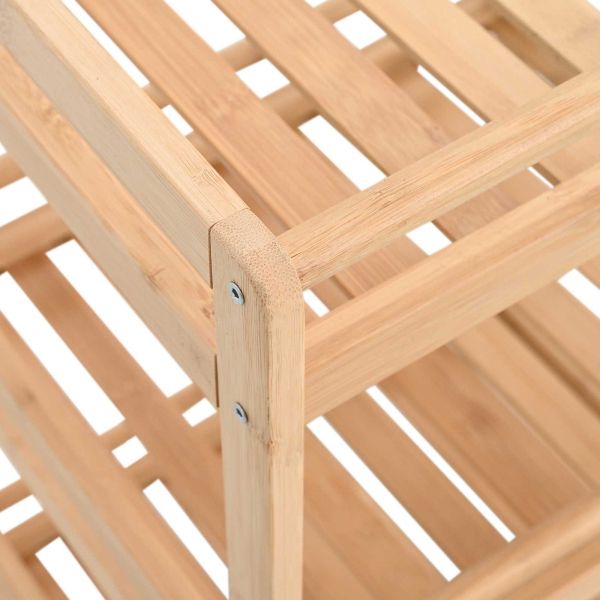 Кухненска количка с колела Естествен 46 x 38 x 76 см Бамбук