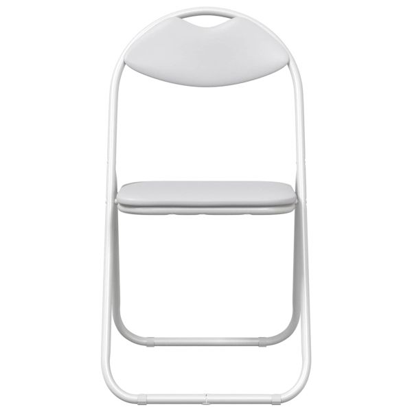 Сгъваем стол 2 pcs Бял 48 x 43,5 x 81 см Изкуствена