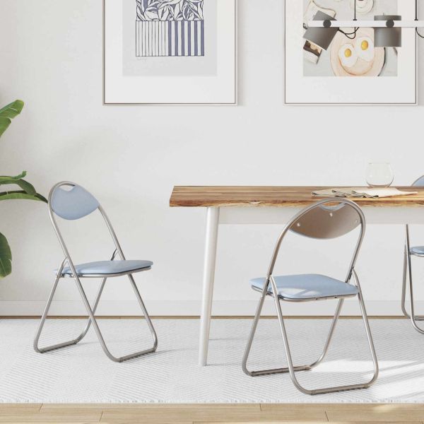 Сгъваем стол 2 pcs Сив 48 x 43,5 x 81 см Изкуствена