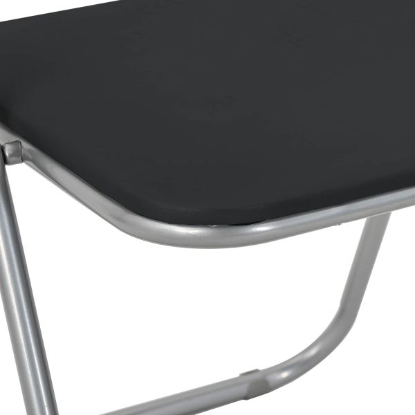 Сгъваем стол 8 pcs Черен и Сив 48 x 43,5 x 81 см Изкуствена