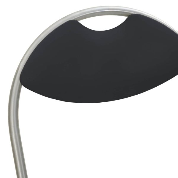 Сгъваем стол 8 pcs Черен и Сив 48 x 43,5 x 81 см Изкуствена