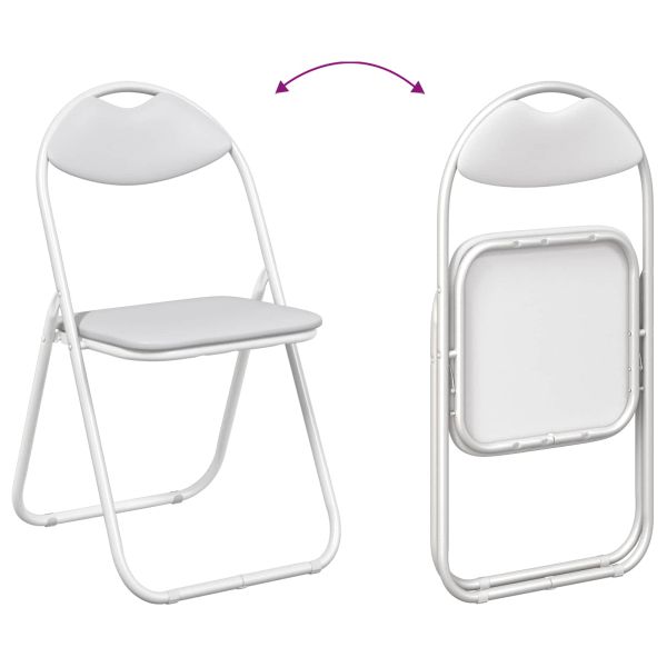 Сгъваем стол 8 pcs Бял 48 x 43,5 x 81 см Изкуствена