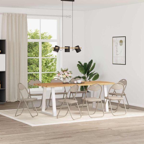 Сгъваем стол 8 pcs Пясък 48 x 43,5 x 81 см Изкуствена