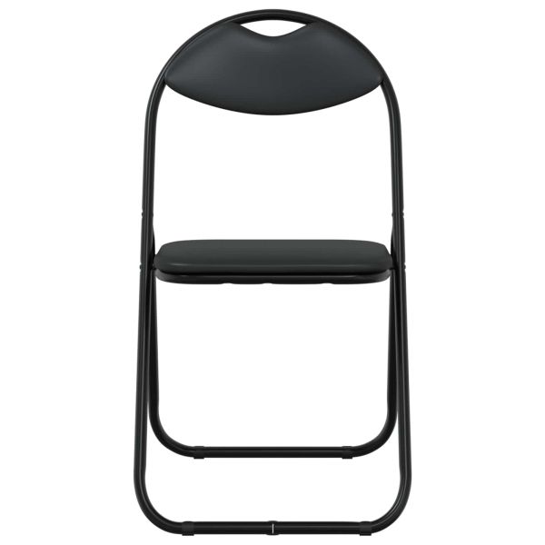 Сгъваем стол 8 pcs Черен 48 x 43,5 x 81 см Изкуствена