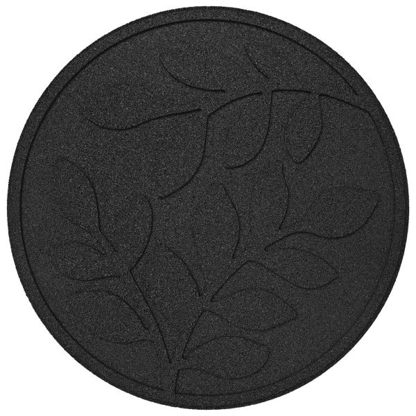 Стъпаловиден камък 6 pcs Черен Ø 44 x 2 см Каучук