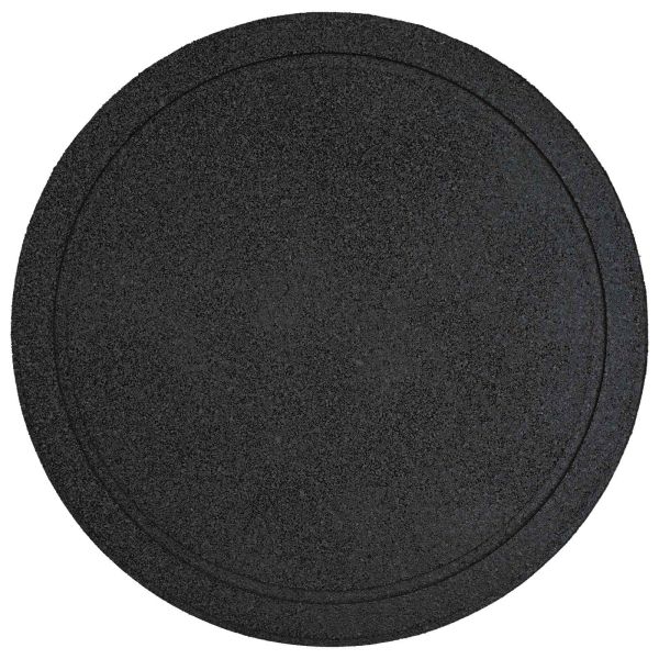 Стъпаловиден камък 6 pcs Черен Ø 44 x 2 см Каучук