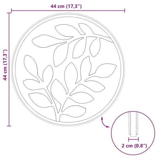 Стъпаловиден камък 6 pcs Черен Ø 44 x 2 см Каучук