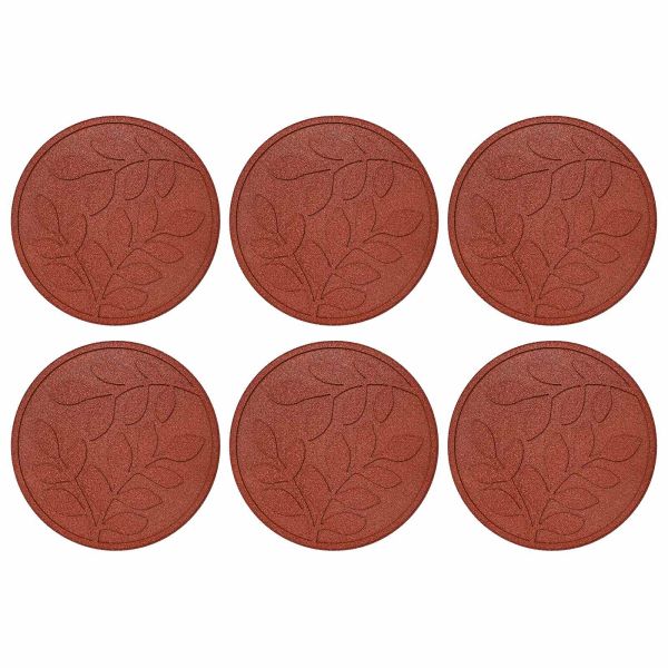 Стъпаловиден камък 6 pcs Червено Ø 44 x 2 см Каучук