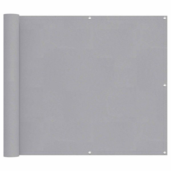 Балконен екран Светлосиво 100 x 800 cm Оксфордска тъкан