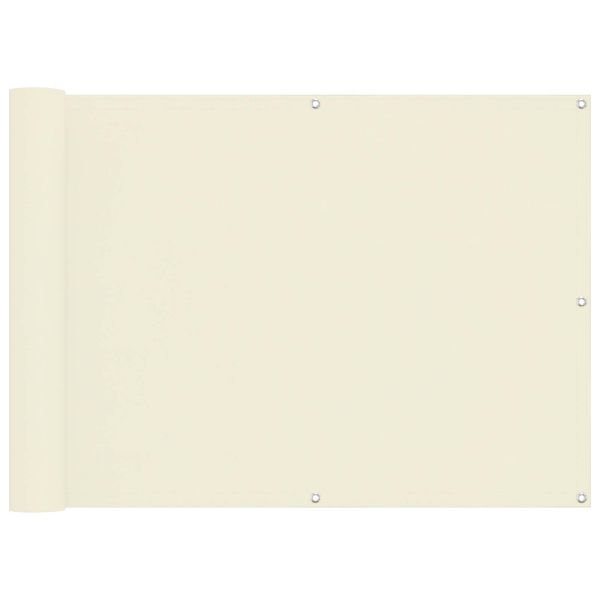 Балконен екран Крем 75 x 200 cm Оксфордска тъкан