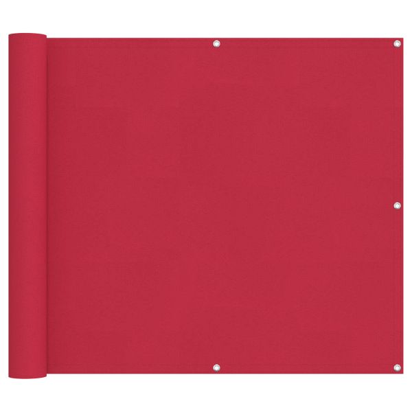 Балконен екран Бургундско червен 90 x 200 cm Оксфордска тъкан