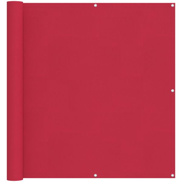 Балконен екран Бургундско червен 110 x 800 см Оксфордска тъкан