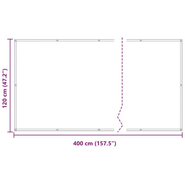 Балконен екран Бургундско червен 120 x 400 cm