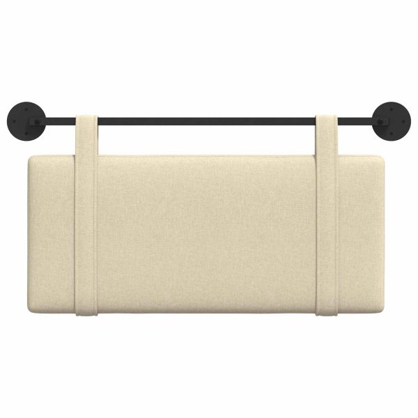 Висяща табла Монтиране на стена Крем 90 x 55 x 5 см текстил