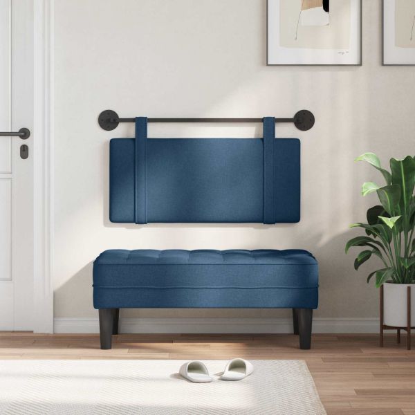 Висяща табла Монтиране на стена Синьо 90 x 55 x 5 см текстил