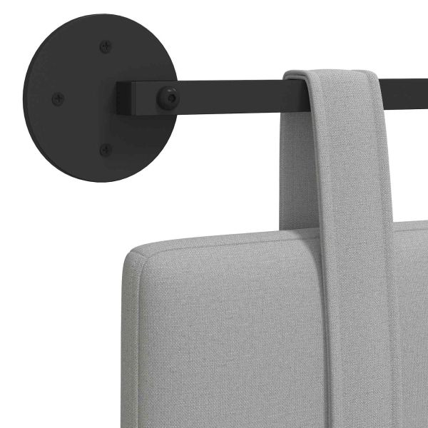 Висяща табла Едноцветен Облачно сиво 100 x 55 x 5 см текстил