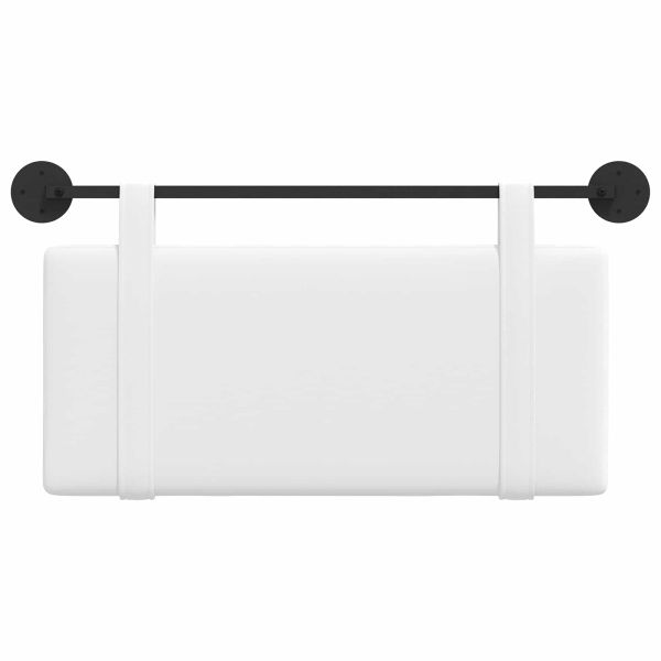 Висяща табла Монтиране на стена Бял 100 x 55 x 5 см текстил