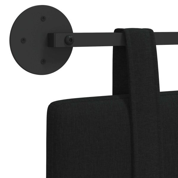 Висяща табла Монтиране на стена Черен 110 x 55 x 5 см текстил