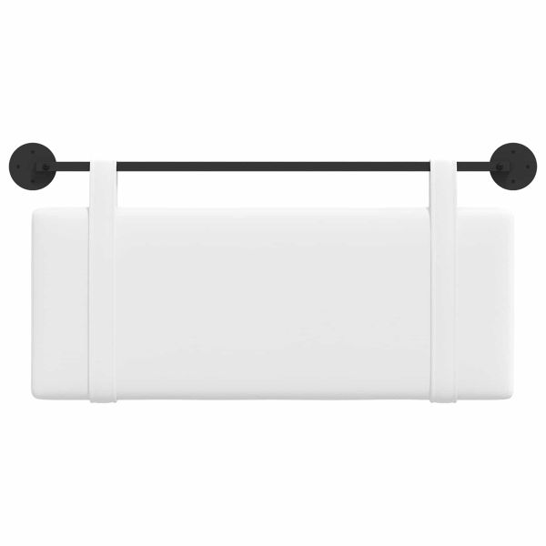 Висяща табла Монтиране на стена Бял 110 x 55 x 5 см текстил