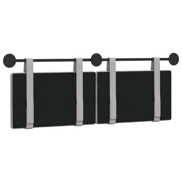 Висяща табла Едноцветен Облачно сиво 130 x 55 x 5 см текстил